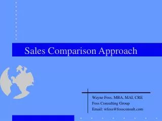 Sales Comparison Approach