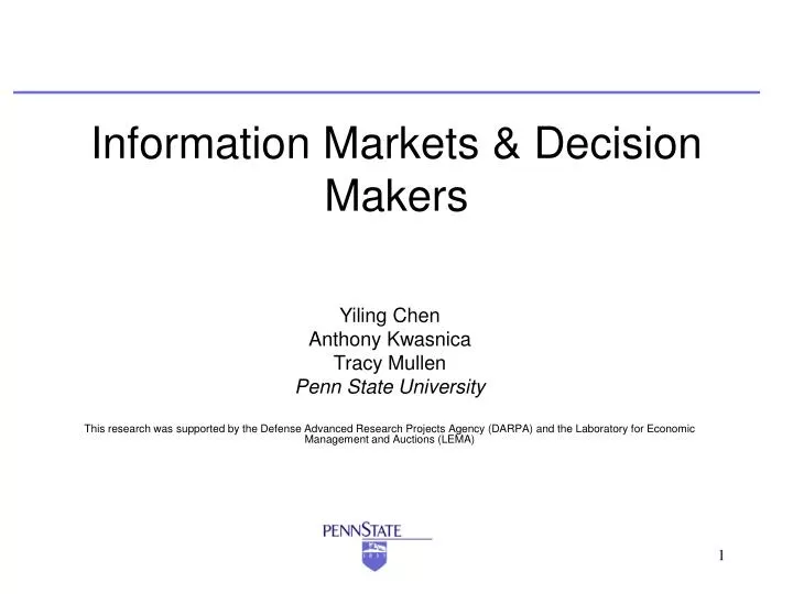 information markets decision makers