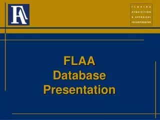 FLAA Database Presentation