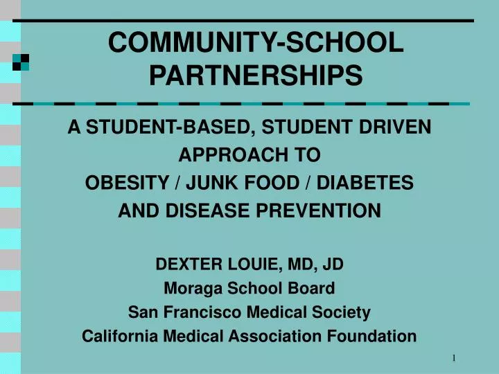 community school partnerships