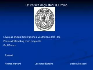 Università degli studi di Urbino