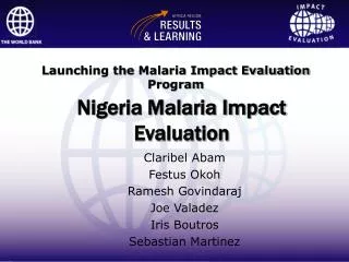 Nigeria Malaria Impact Evaluation