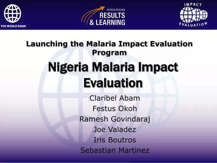 nigeria malaria impact evaluation