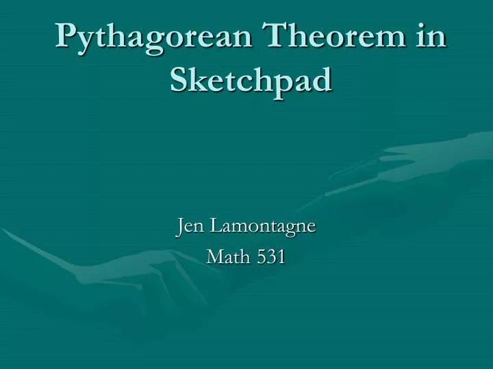 pythagorean theorem in sketchpad