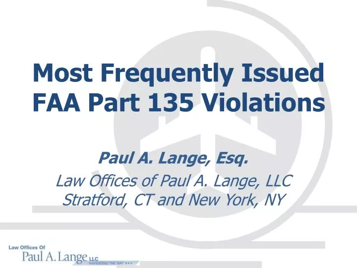 most frequently issued faa part 135 violations