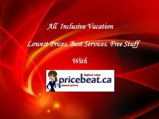 All Inclusive Travel Packages and Deals
