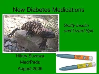 New Diabetes Medications