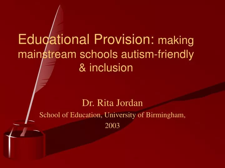educational provision making mainstream schools autism friendly inclusion