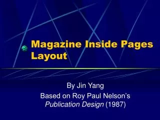 Magazine Inside Pages Layout