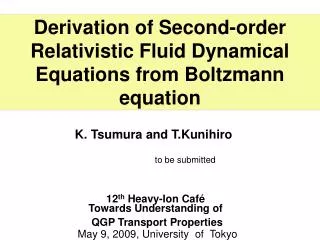 Derivation of Second-order Relativistic Fluid Dynamical Equations from Boltzmann equation
