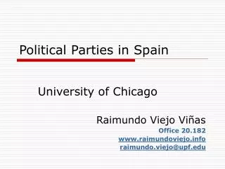 Political Parties in Spain