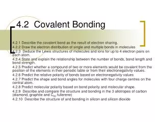 4.2 Covalent Bonding
