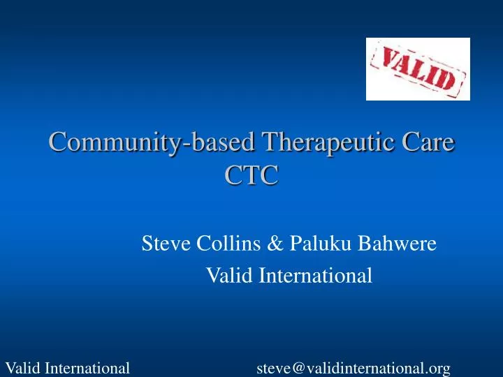 community based therapeutic care ctc