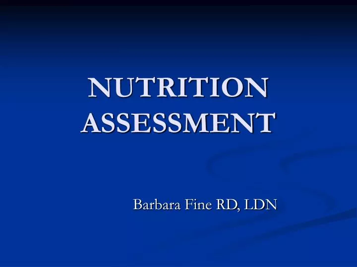 nutrition assessment
