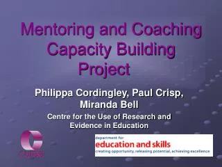 Mentoring and Coaching Capacity Building Project