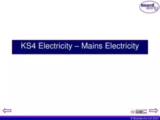KS4 Electricity – Mains Electricity