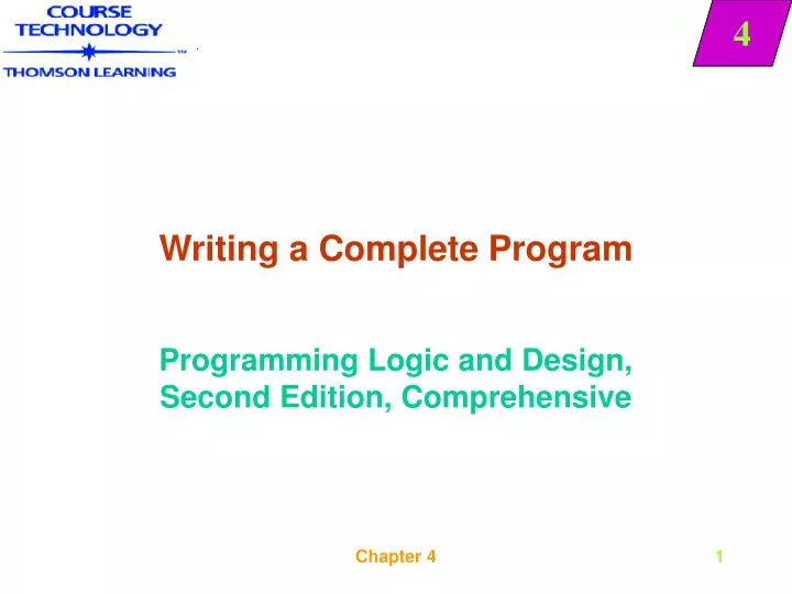 writing a complete program