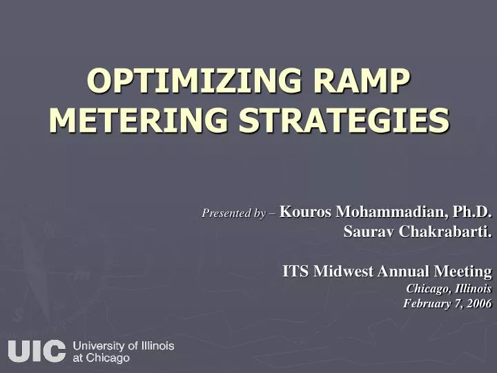 optimizing ramp metering strategies