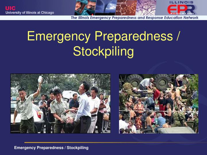emergency preparedness stockpiling