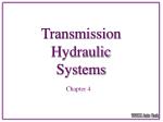 Transmission Hydraulic Systems - slide 1