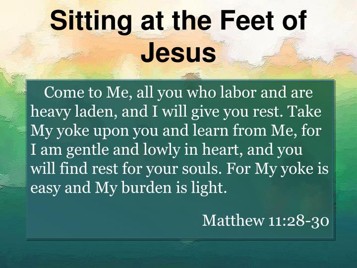 sitting at the feet of jesus