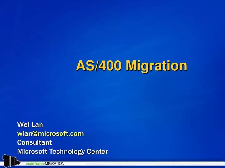 as 400 migration