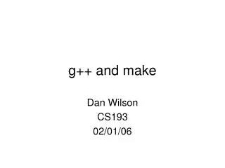 g++ and make