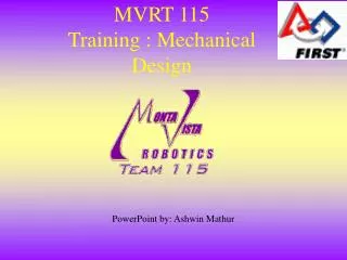 MVRT 115 Training : Mechanical Design