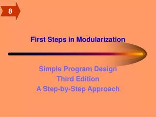 First Steps in Modularization
