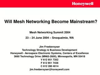 Will Mesh Networking Become Mainstream?