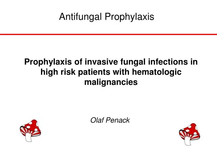 prophylaxis of invasive fungal infections in high risk patients with hematologic malignancies