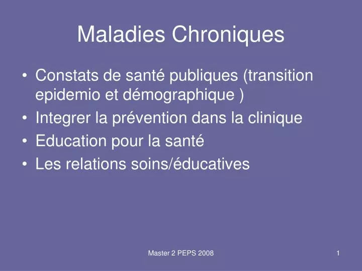 maladies chroniques