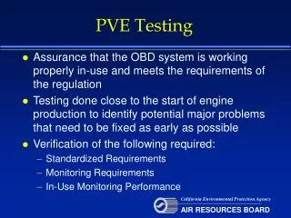 PVE Testing