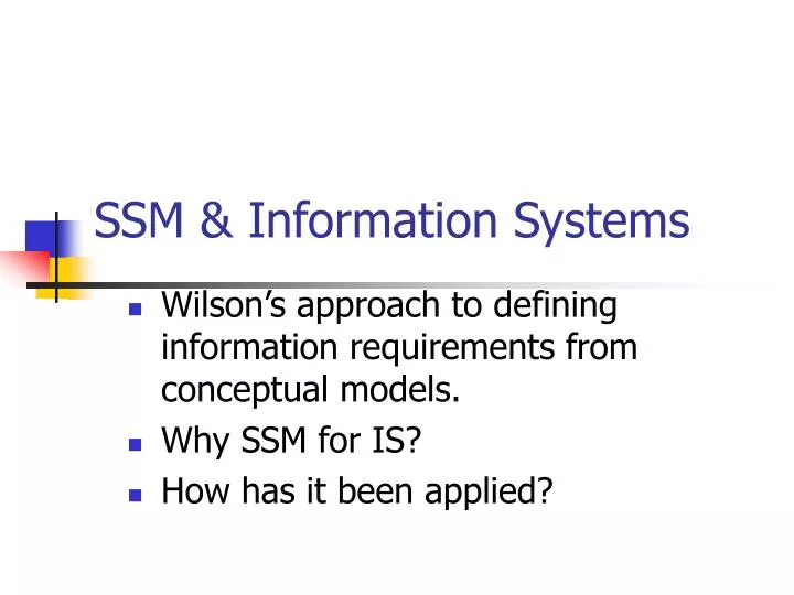 ssm information systems
