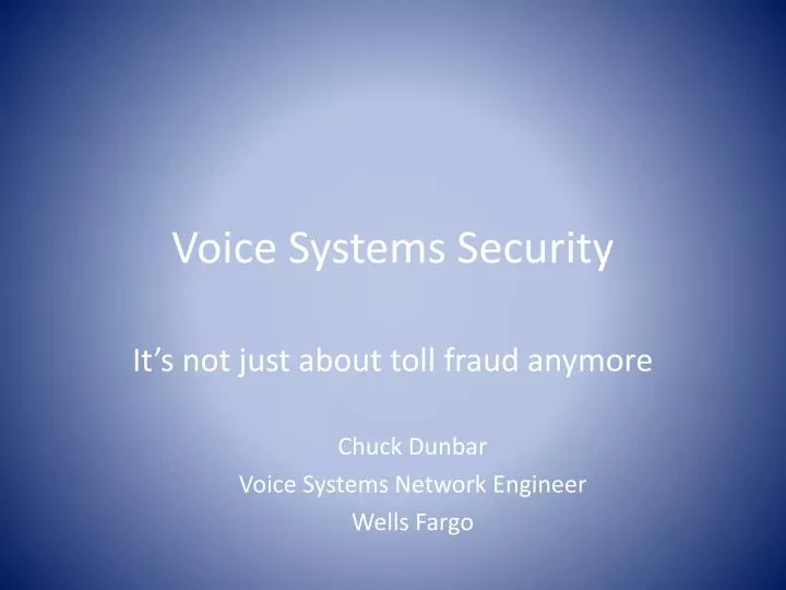 voice systems security