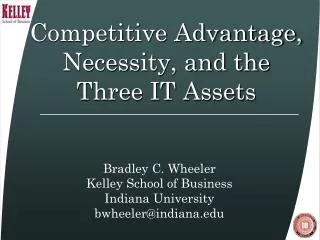 Competitive Advantage, Necessity, and the Three IT Assets