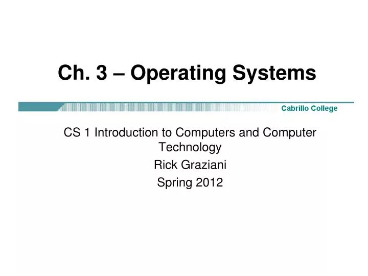 ch 3 operating systems