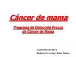 Cáncer de mama - slide 1