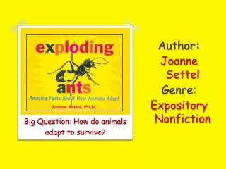 Author : Joanne Settel Genre: Expository Nonfiction
