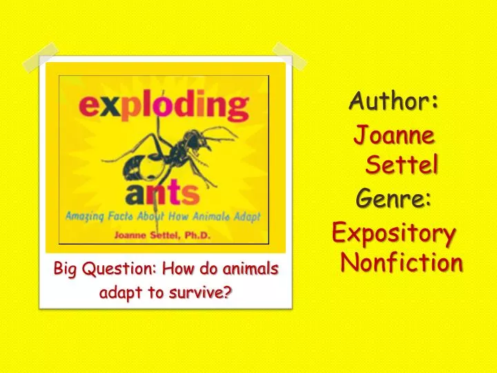 author joanne settel genre expository nonfiction