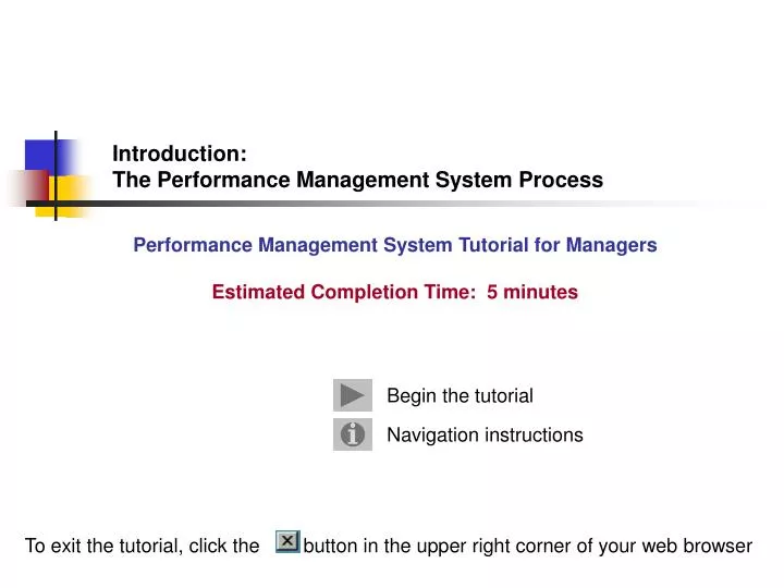 introduction the performance management system process