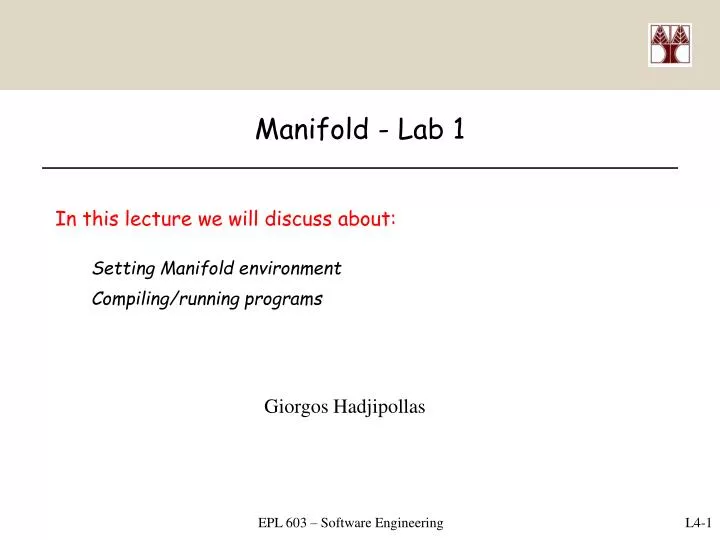 manifold lab 1