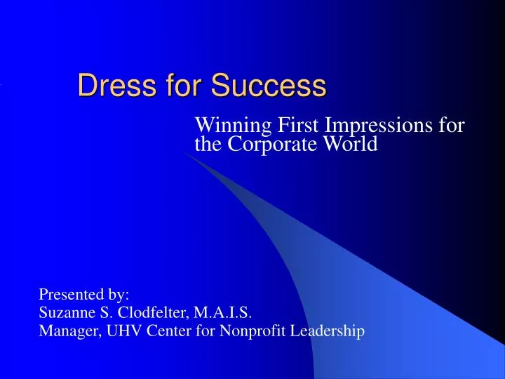 PPT - Dress for Success PowerPoint Presentation, free download
