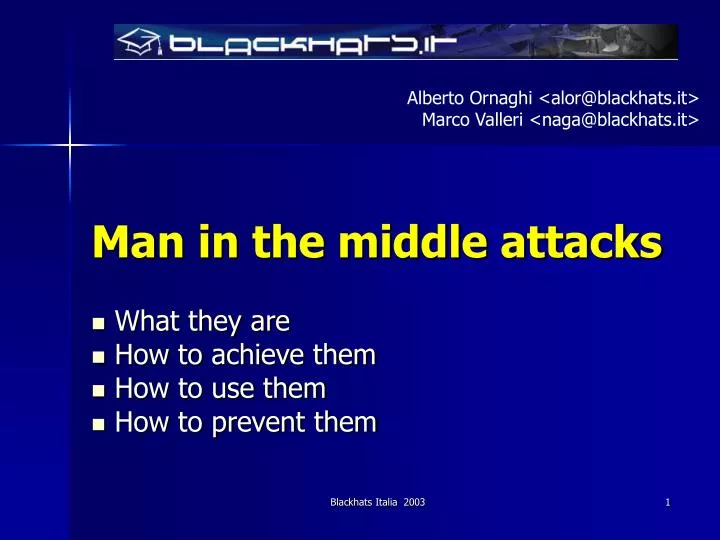 man in the middle attacks