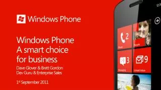 Windows Phone A smart choice for business