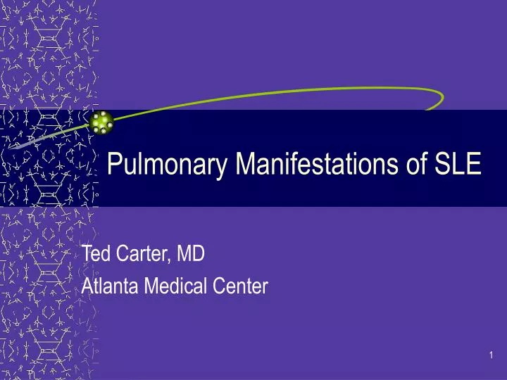 pulmonary manifestations of sle