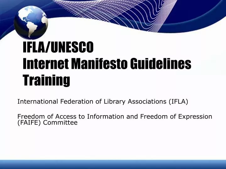 ifla unesco internet manifesto guidelines training