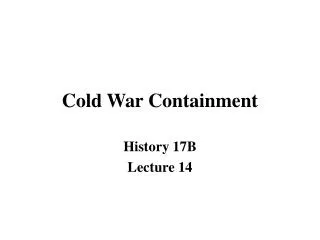 Cold War Containment