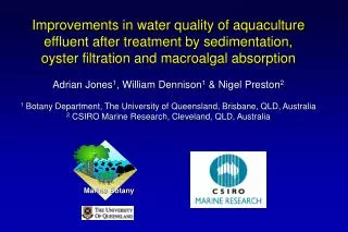 Improvements in water quality of aquaculture effluent after treatment by sedimentation, oyster filtration and macroalgal