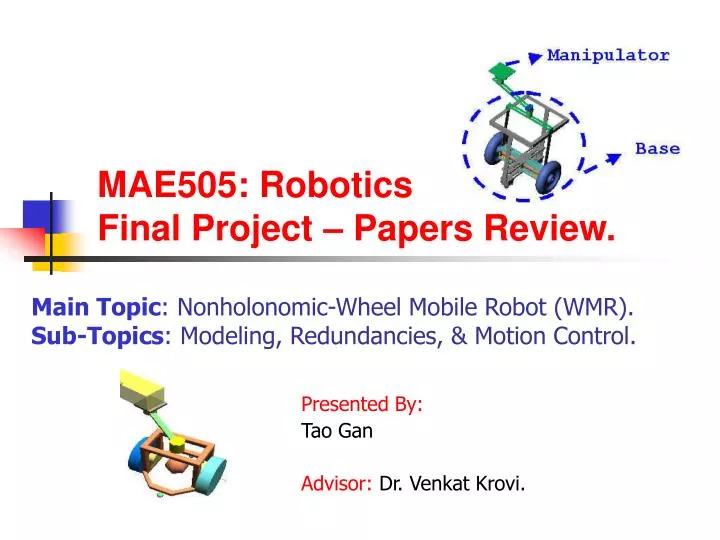 mae505 robotics final project papers review